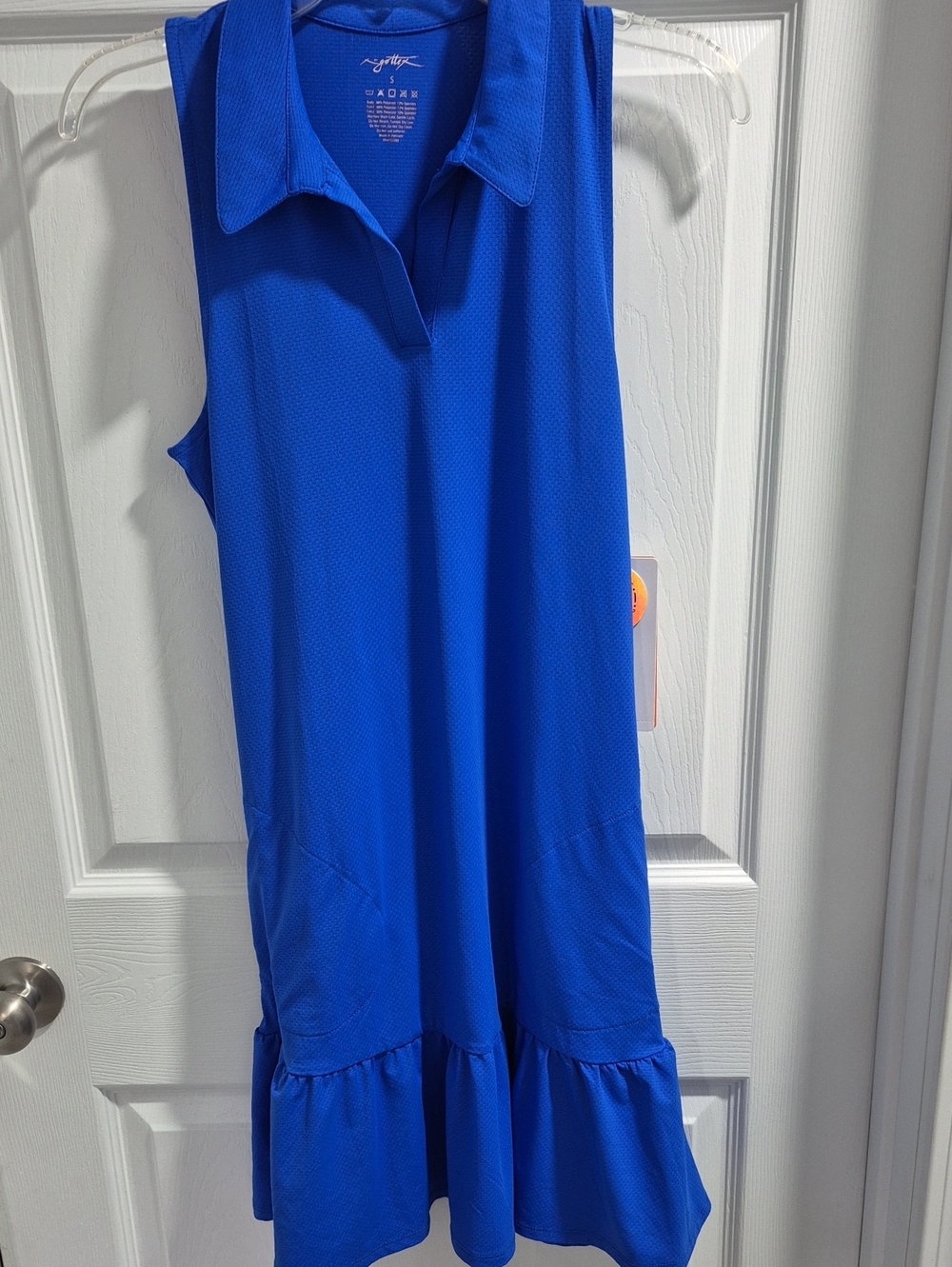 Gottex Golf Cobalt Blue Sleeveless Polo-Style Casual Dress